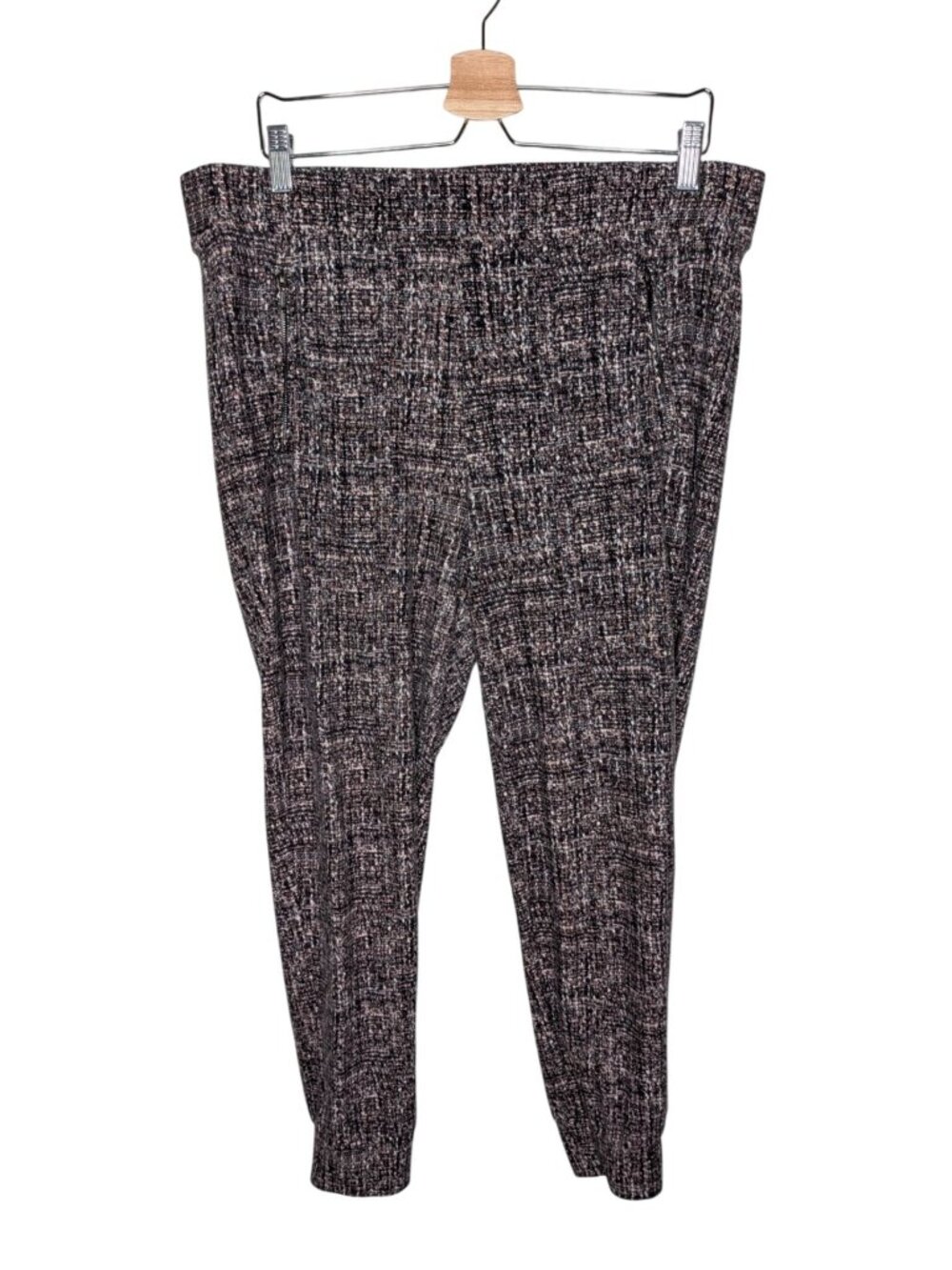 Torrid Womens Ponte Stretch Knit Jogger Pants Tweed Print Size 2X